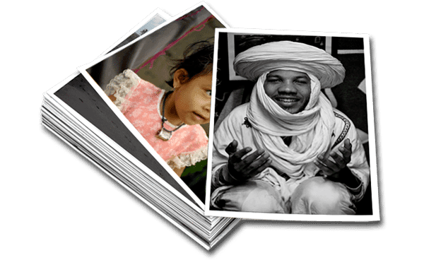 Pile de tirage papier photo