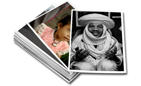 Pile de tirage papier photo