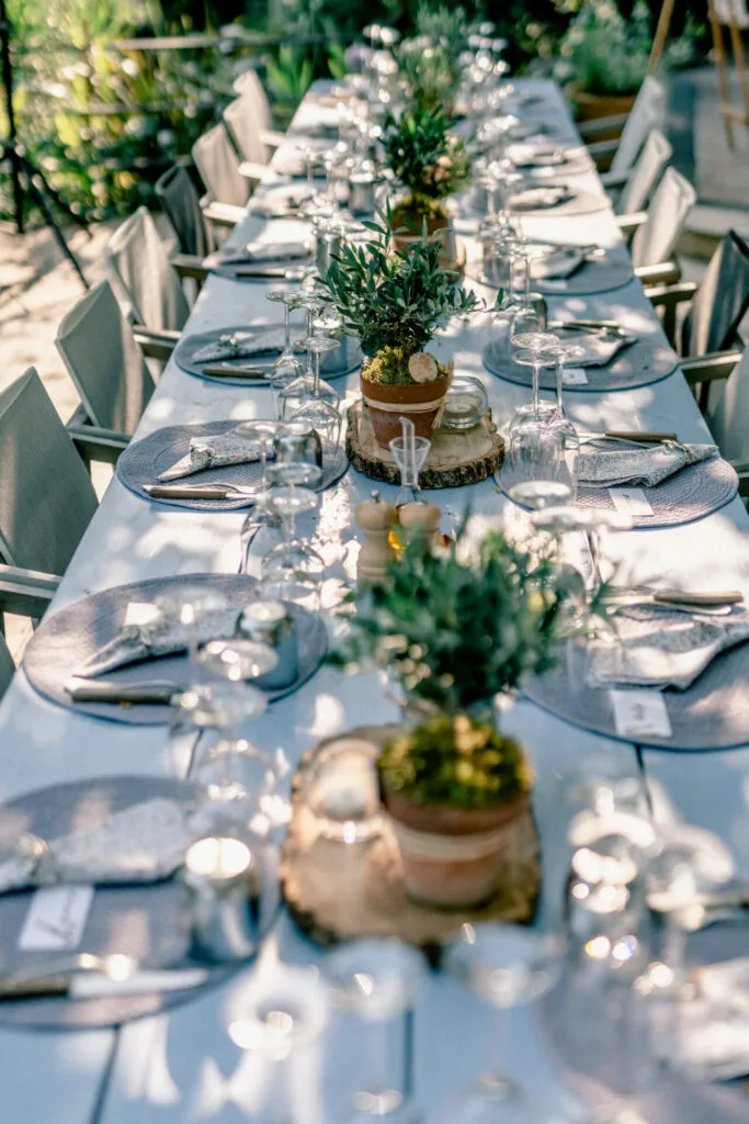 table dressée de mariage